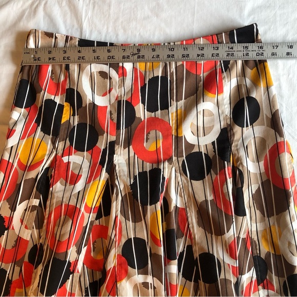 Kenneth Cole Reaction Stylish Midi Multicolor Open Pleated Skirt Size 6 - Picture 3 of 6
